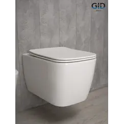 Безободковый подвесной унитаз микролифт дюропласт Gid Tr2140