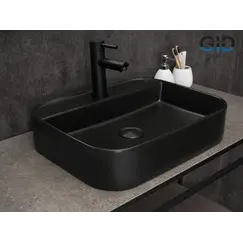 Накладная черная матовая раковина для ванной Gid Bm9550