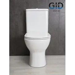 Напольный унитаз белый безободковый микролифт дюропласт Gid Tn2123