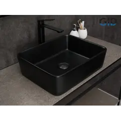 Накладная черная матовая раковина для ванной Gid Bm9103