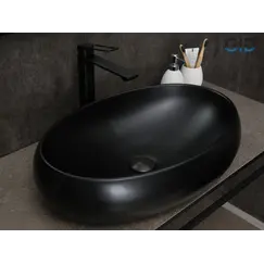 Накладная черная матовая раковина для ванной Gid Bm9030a