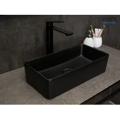 Накладная черная матовая раковина для ванной Gid Bm1104