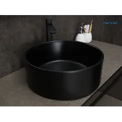Накладная черная матовая раковина для ванной Gid Bm9011