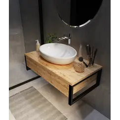 Тумба подвесная 1Marka GRUNGE LOFT дуб вотан