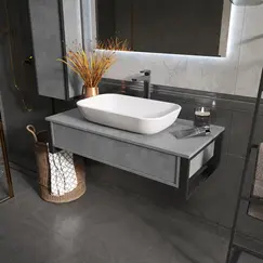 Тумба подвесная 1Marka GRUNGE LOFT  1в.я Бетон лофт