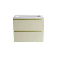 Тумба подвесная с раковиной  Astra-Form Альфа 70/90 с 2 ящиками бежевый матовый