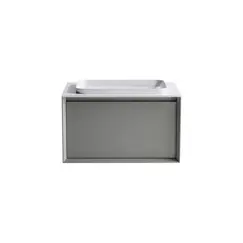 Тумба подвесная с раковиной на столешнице Astra-Form Фрейм с 1 ящ. серо-бежевый матовый