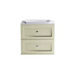 Тумба подвесная с раковиной на столешнице Astra-Form  Классик с 2 ящиками бежевый матовый