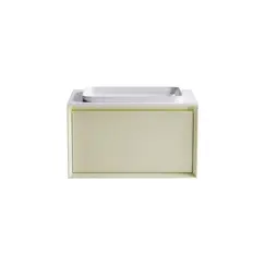 Тумба подвесная с раковиной на столешнице Astra-Form Фрейм с 1 ящ. бежевый матовый