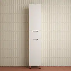 Пенал Style line "Остин" 36 см напольный 1 ящик белый эмаль PLUS