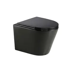 Унитаз подвесной AVS Лемма безободковый, черный матовый