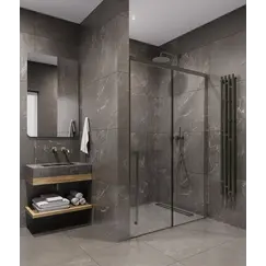 Timo Душевая дверь TDSS-/13C-8L/R  раздвиж, проф никель, стекло проз 8 мм