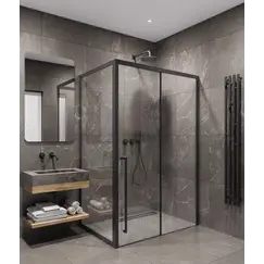 Timo душевое ограждение  TDSS-/03C-8L/R, раздвиж , проф черный
