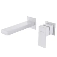 Смеситель ABBER Daheim AF8212W для раковины скрытого монтажа, белый матовый