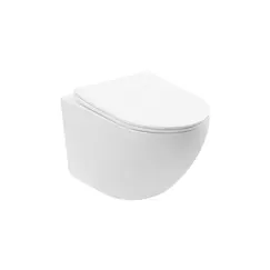 Унитаз ABBER Bequem AC1100TMW подвесной белый матовый, безободковый, смыв торнадо