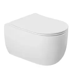 Унитаз ABBER Bequem AC1104TN подвесной белый, безободковый, смыв торнадо