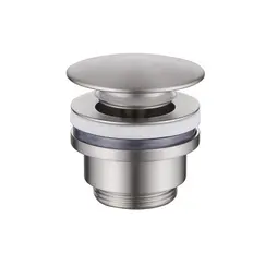 Донный клапан ABBER AF0011SP без перелива, клик-клак, сатин