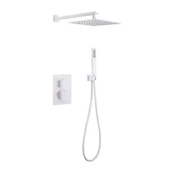 Душевая система ABBER Daheim AF8251W скрытого монтажа без излива, термостат,белый матовый
