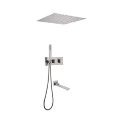 Душевая система ABBER Daheim AF8254SP скрытого монтажа с изливом, термостат, сатин