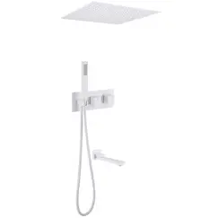 Душевая система ABBER Daheim AF8254W скрытого монтажа с изливом, термостат, белая матовая