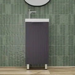 Тумба напольная/унив  "СОЛО" с раковиной  (Como 40) Графит Нубук