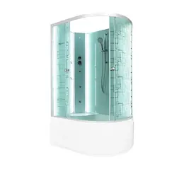 DTO Душевая кабина EM4512 L/R, высокий/с узором/хром