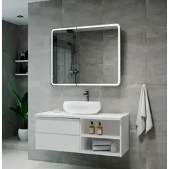 Зеркало-шкаф ACWEN "Elliott LED" 100х80 с датчиком движения, розеткой