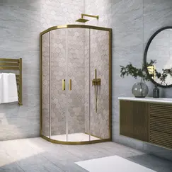 Душевой уголок Vegas Glass ZS TUR Novo 90 05 05 90x90 см, профиль бронза, стекло бронза