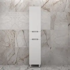 Колонна напольная "Матис" 36 см 1 ящик, Белый матовый, PLUS, ЭМАЛЬ