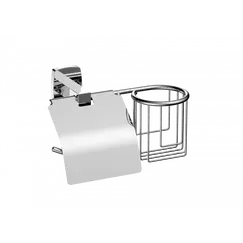 Держатель Для Бумаги с Корзиной Ceramalux CUBE 12607A