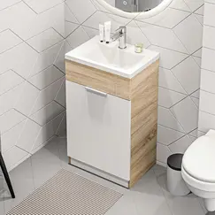 Тумба напольная с раковиной 1Marka Revo 50 см, дуб сонома