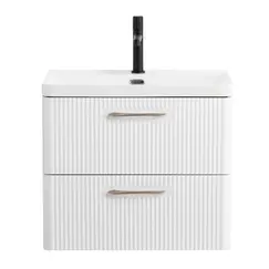 Тумба с раковиной подвесная BelBagno DUE Bianco Lucido