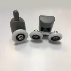 Ролики Acwen для душевой кабины (комплект 2 шт) одинарный + двойной, серые