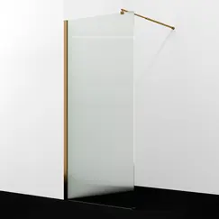 Душевая перегородка WasserKRAFT Rur 30W BG-FL ребристое/матовое золото