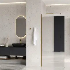 Душевая перегородка WasserKRAFT Rur 30W BG-MR зеркальное/матовое золото