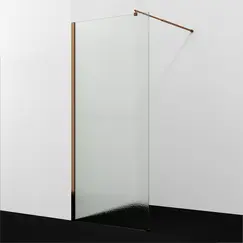 Душевая перегородка WasserKRAFT Rur 30W RG-TXG рифленое/розовое золото