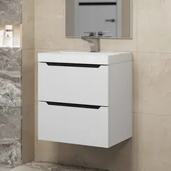 Тумба подвесная Uperwood Tanos белая/графит