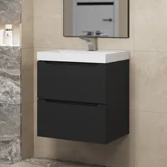 Тумба подвесная  Uperwood Tanos черная матовая