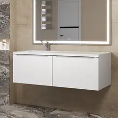 Тумба подвесная Uperwood Tanos 120 см, белая, левая/правая