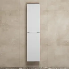 Шкаф-пенал подвесной, Uperwood Tanos  33х150 см, универсальный, белый матовый