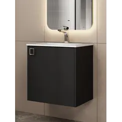 Тумба подвесная Uperwood Aurora 50 см, черный матовый