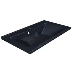 Раковина для ванной Uperwood Elen  черный , с накладкой для слива