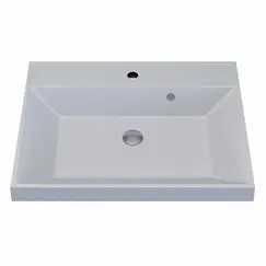 Раковина для ванной Uperwood Classic Quartz, кварцевая, белая матовая, жасмин