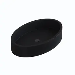 Раковина накладная бетонная Uperwood Rome 55х35х11 см, овальная, черная