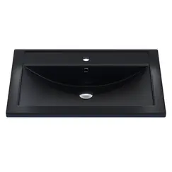 Раковина для ванной кварцевая Uperwood Foster Quartz  черная матовая (космос)