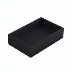 Раковина накладная бетонная Uperwood Angkor 60х40х15 см, прямоугольная, черная