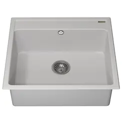 Кухонная мойка из искусственного камня Uperwood UPD-104, прямоугольная, цвет туман