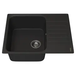 Кухонная мойка из искусственного камня Uperwood UPD-202, прямоугольная, цвет уголь