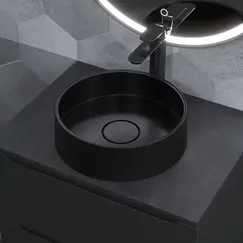 Раковина накладная кварцевая Uperwood Tanos Quartz 35 см, черная (космос)