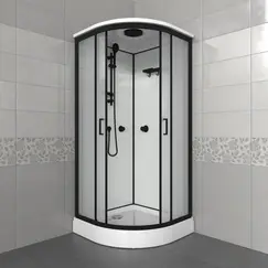 Душевая кабина Triton ПРАЙМ-БЛЭК-ВЕЛЬВЕТ 90*90 А  стекло матовое